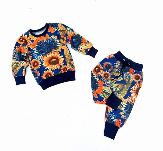 Winter Stuff Fleec Track Suit for Boys & Girls Sunflower design