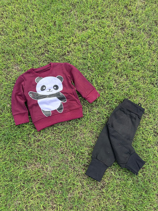 Winter Stuff Fleec Track Suit for Boys & Girls Panda Design