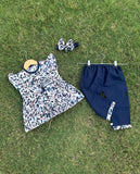 2PC Summer Soft Cotton Frock with Trouser-cheetah print