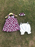 2PC Summer Soft Cotton Frock with Short - Maroon colour