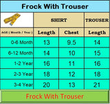 2PC Summer Cotton Frock with Trouser  rainbow colors